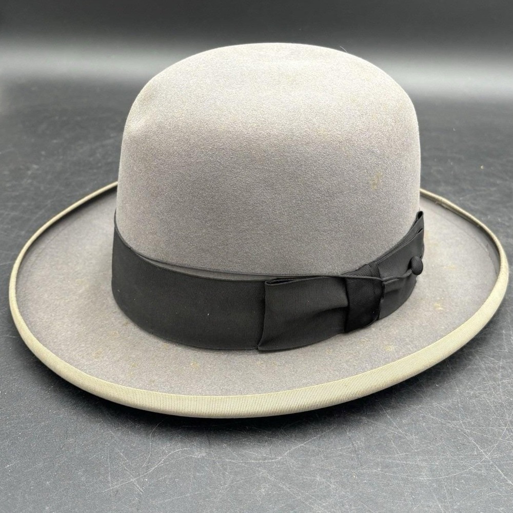 Vintage Royal Stetson Deluxe St. Regis Fedora Gray Hat With Box